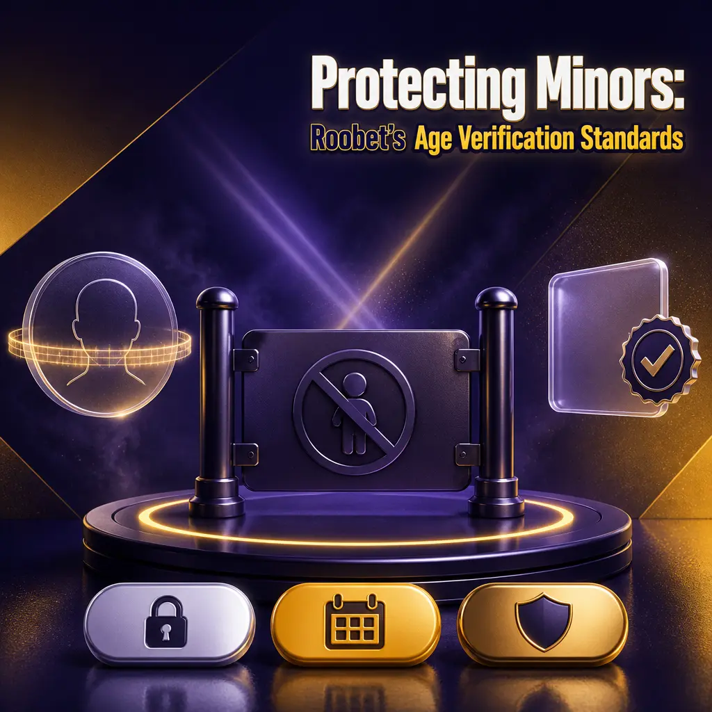 Roobet's age verification process ensures only adults 18+ access the platform, using government ID checks and KYC standards.