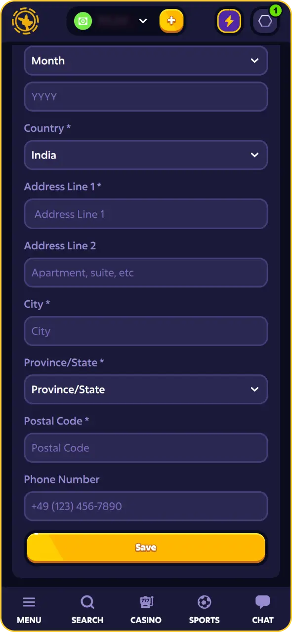 Account activation screen displaying verification instructions for new Roobet users.