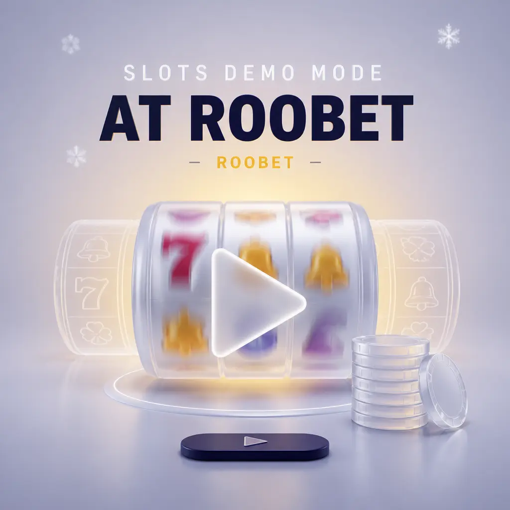 Slots demo mode at Roobet showing practice play with virtual credits before switching to real balance